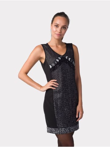 KOROSHI Perlenbesetztes Kombi-Kleid in schwarz
