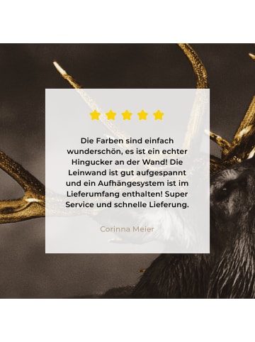 MuchoWow Leinwand bilder Hirsch (BxH)