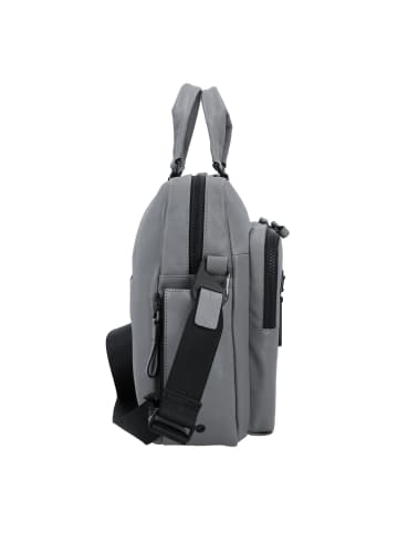 Piquadro Harper Aktentasche Leder 40 cm Laptopfach in grey