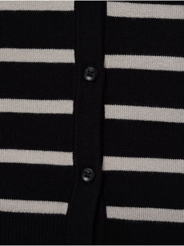 Marie Lund Strickjacke in schwarz ecru - 0001