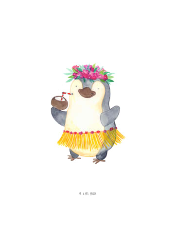 Mr. & Mrs. Panda Trinkflasche Pinguin Kokosnuss ohne Spruch in Weiß