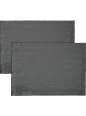 REDBEST Jacquard Tischset 2er-Pack Snowflake in anthrazit
