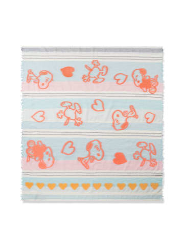 Codello Jacquard-Tuch mit Streifen und Snoopymotiv in Blu1