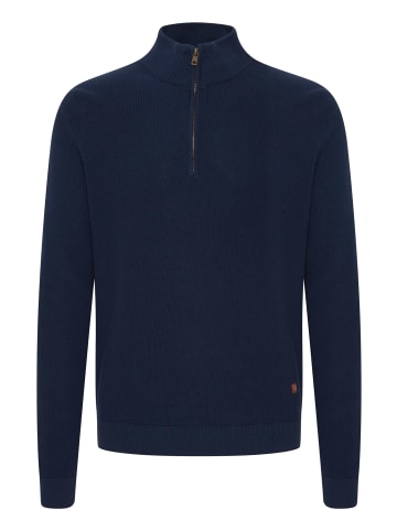 BLEND Warmer Strickpullover mit halbem Reißverschluss BHCodford in Dunkelblau