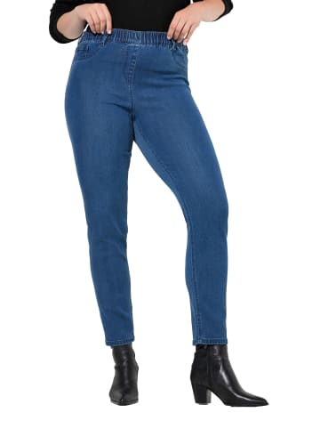 Ulla Popken Jeggings in blue denim