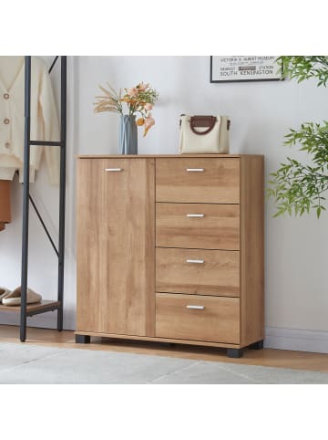 en.casa Schuhschrank Döbritz in Beige (B)80cm (H)84cm (T)28cm