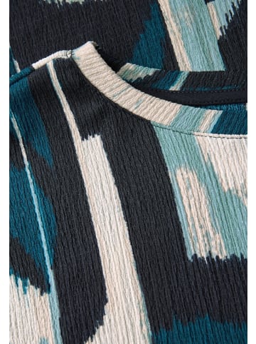 Street One Gemustertes Crinkle Shirt in Blau