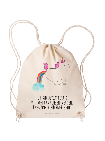 Mr. & Mrs. Panda wander rucksack Einhorn Pupsen mit Spruch in Creme