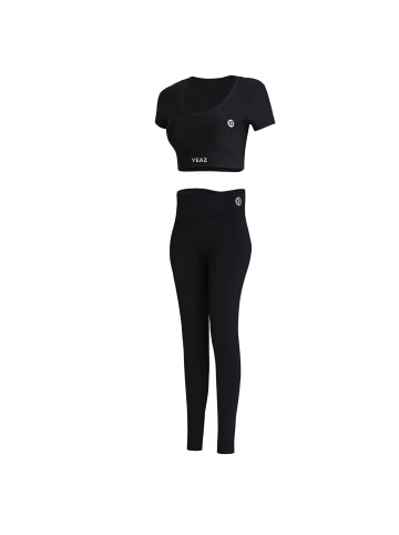YEAZ CLUB LEVEL set top + leggings in schwarz