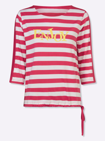 Heine T-Shirt in pink-weiß-geringelt