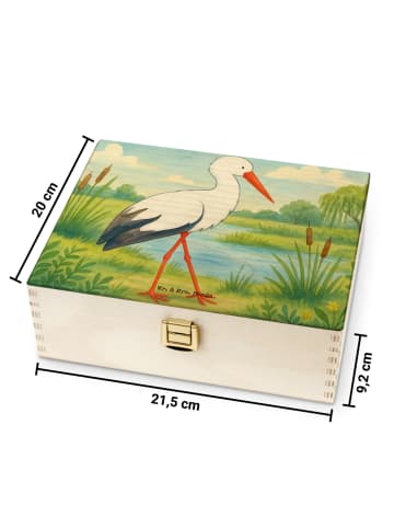 Mr. & Mrs. Panda Tee Organizer Storch Design ohne Spruch in Weiß