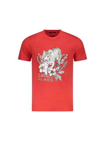 cavalli CLASS Rotes Baumwoll-T-Shirt