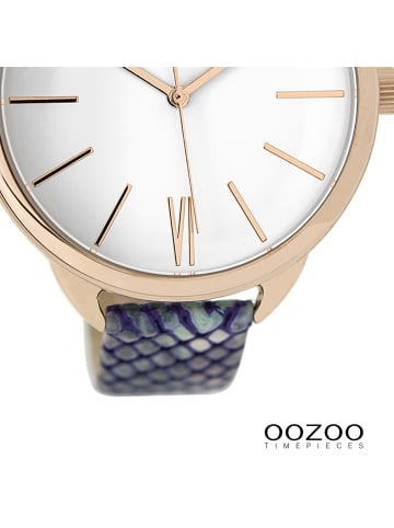 Oozoo Analog-Armbanduhr Oozoo Timepieces blau groß (ca. 45mm)