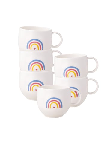 Villeroy & Boch 6er Set Henkelbecher Be Happy With Love 290 ml in bunt