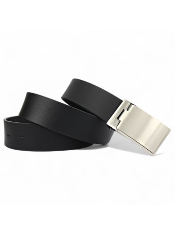 FRONHOFER Ledergürtel Silber in Schwarz