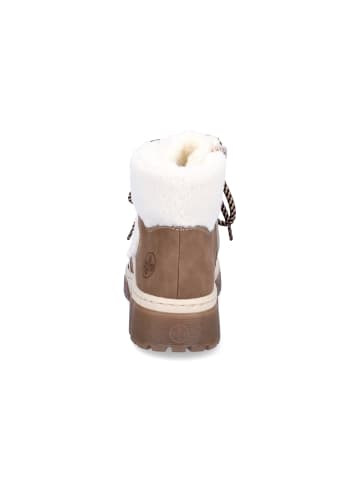rieker Schnürboot in Beige Weiß
