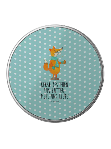 Mr. & Mrs. Panda Aufbewahrungsbox Fuchs Keks mit Spruch in Türkis Pastell