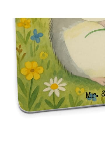 Mr. & Mrs. Panda Getränkeuntersetzer Chinchilla Blume Design ohn... in Weiß