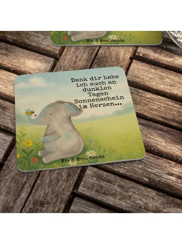 Mr. & Mrs. Panda Tassenuntersetzer Elefant Biene Design mit Spruch in Weiß