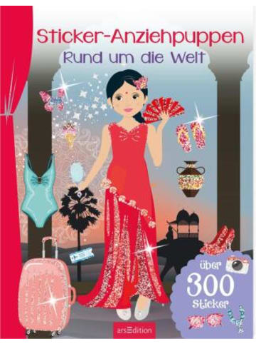 ars edition Papeterie/PBS - Sticker-Anziehpuppen - Rund um die Welt