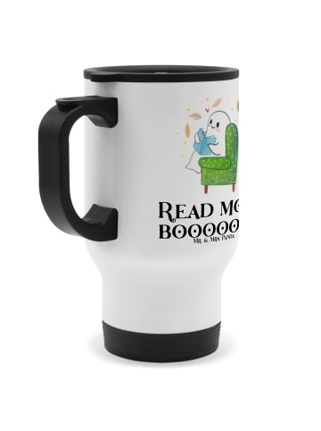 Mr. & Mrs. Panda wanderbecher Gespenst  Buch  mit Spruch in Weiß
