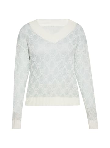 VIRITA Women Pullover in Weiss Hellblau