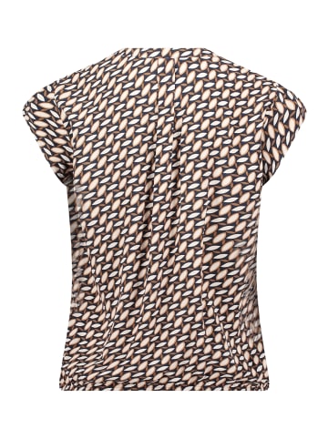 Betty Barclay Schlupfbluse kurzarm in Dark Blue/Brown
