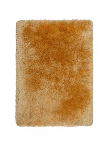 KADIMA DESIGN Superweicher Hochflor-Teppich in modernem Design in Senfgelb
