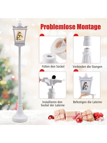 COSTWAY 185 cm Weihnachtslaterne in Weiß