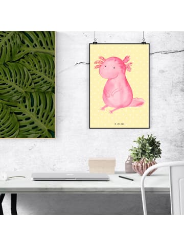 Mr. & Mrs. Panda Print Axolotl Niedlich ohne Spruch in Gelb Pastell
