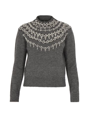 faina Pullover in Dunkelgrau Melange
