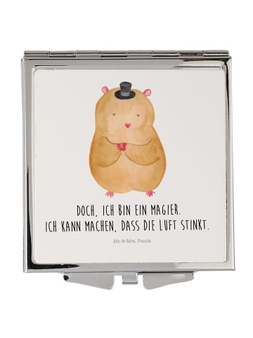 Mr. & Mrs. Panda Schminkspiegel Hamster Hut mit Spruch in Weiß