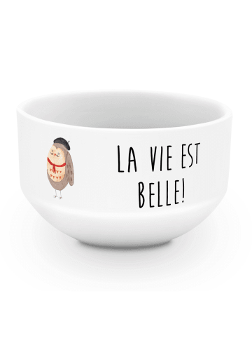 Mr. & Mrs. Panda schälchen Eule Frankreich mit Spruch in Weiß