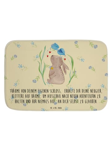Mr. & Mrs. Panda Badteppich Hase Blume mit Spruch in Blumig