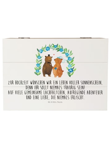 Mr. & Mrs. Panda Aufbewahrungsbox Bären Hochzeit mit Spruch in Weiß