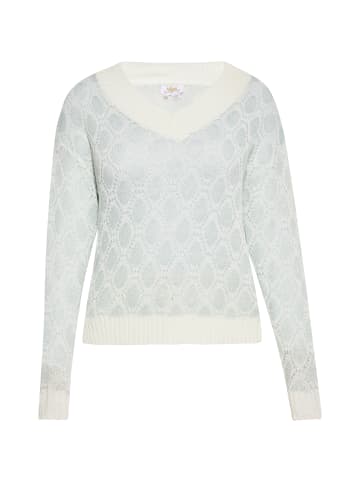 usha FESTIVAL Damen Pullover in Weiss Hellblau