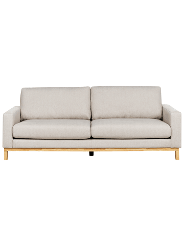 Beliani 3-Sitzer Sofa SIGGARD in Beige/Braun - (W) 217 x (H) 84 x (L) 92 cm