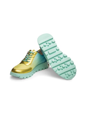 VITAFORM Echt Leder & Textil Sneaker in türkis