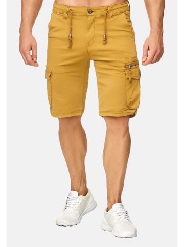 Max Men Cargo Shorts Chino Bermuda Kurze Hose Stretch Sommer in Gelb