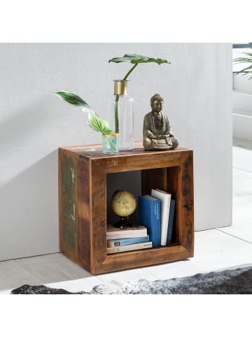 FineBuy Beistelltisch in Bunt / Mango / 35x45x45