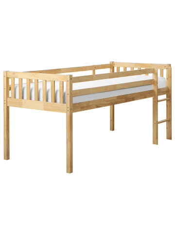 Beliani Einzelbett PEIPIN in Braun - (W) 98 x (H) 99 x (L) 210 cm