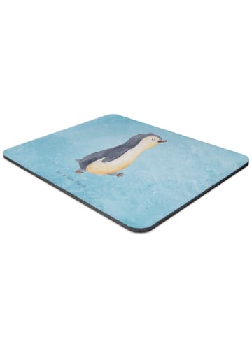 Mr. & Mrs. Panda Mauspad Pinguin mHerzieren ohne Spruch in Eisblau