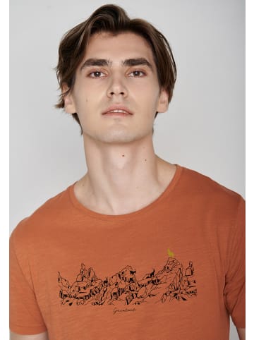 GreenBomb T-Shirt Nature Goats Family in Gebranntes Orange