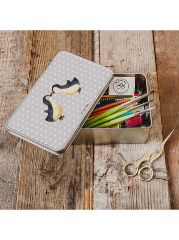 Mr. & Mrs. Panda Blechbehälter Pinguin Liebe ohne Spruch in Grau Pastell