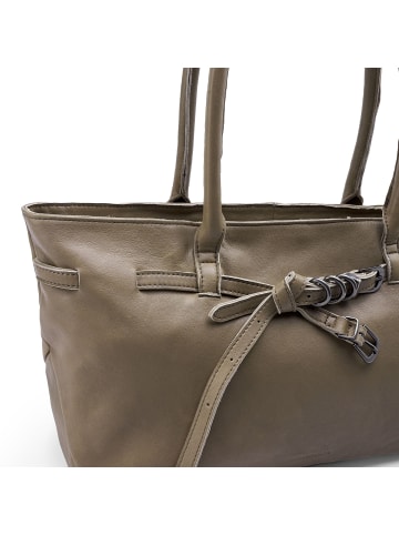 FREDs BRUDER Belted With Love Handtasche Leder 43 cm in grey khaki