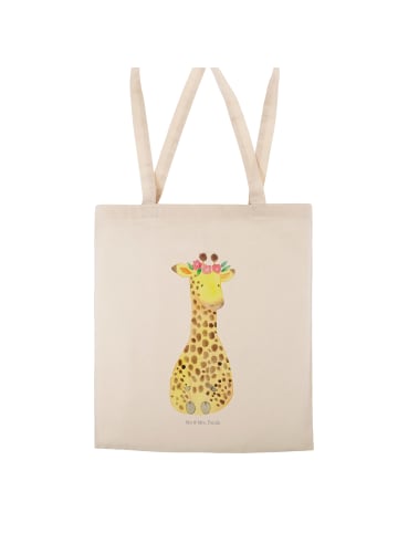 Mr. & Mrs. Panda Tote Bag Giraffe Blumenkranz ohne Spruch in Creme
