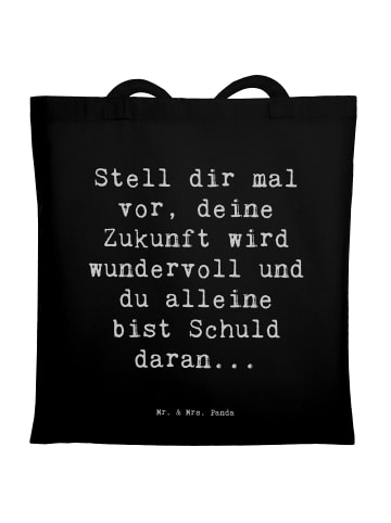 Mr. & Mrs. Panda Schultasche Spruch Mutig zu sich selbst stehen ... in Schwarz
