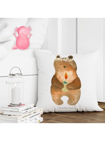 Mr. & Mrs. Panda Kopfkissen Bär Kommunion ohne Spruch in Weiß