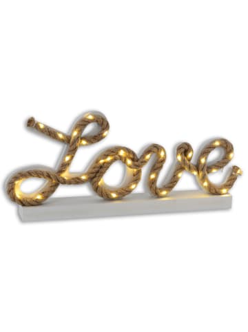 näve LED Tischleuchte "LOVE" in natur - (L)45 cm x (B)5 cm x (H)20 cm