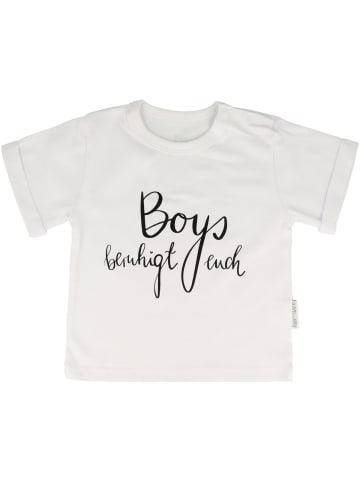 Baby Sweets Babyshirt Boys beruhigt euch in weiss